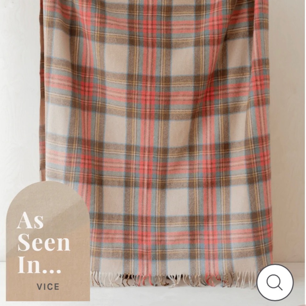 NWT The Tartan Blanket Co. recycled wool plaid blanket